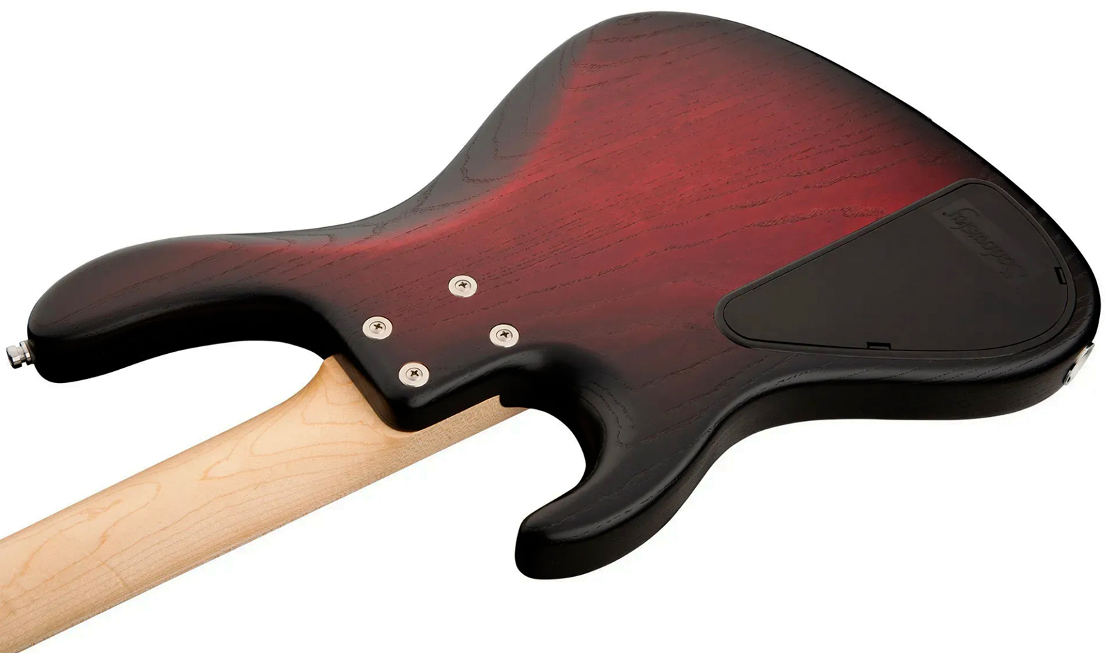 Sadowsky Modern Bass 24 Fret Ash 4c Metroline All Active Mn - Burgundy Blackburst Transparent Satin - Solidbody E-bass - Variation 3