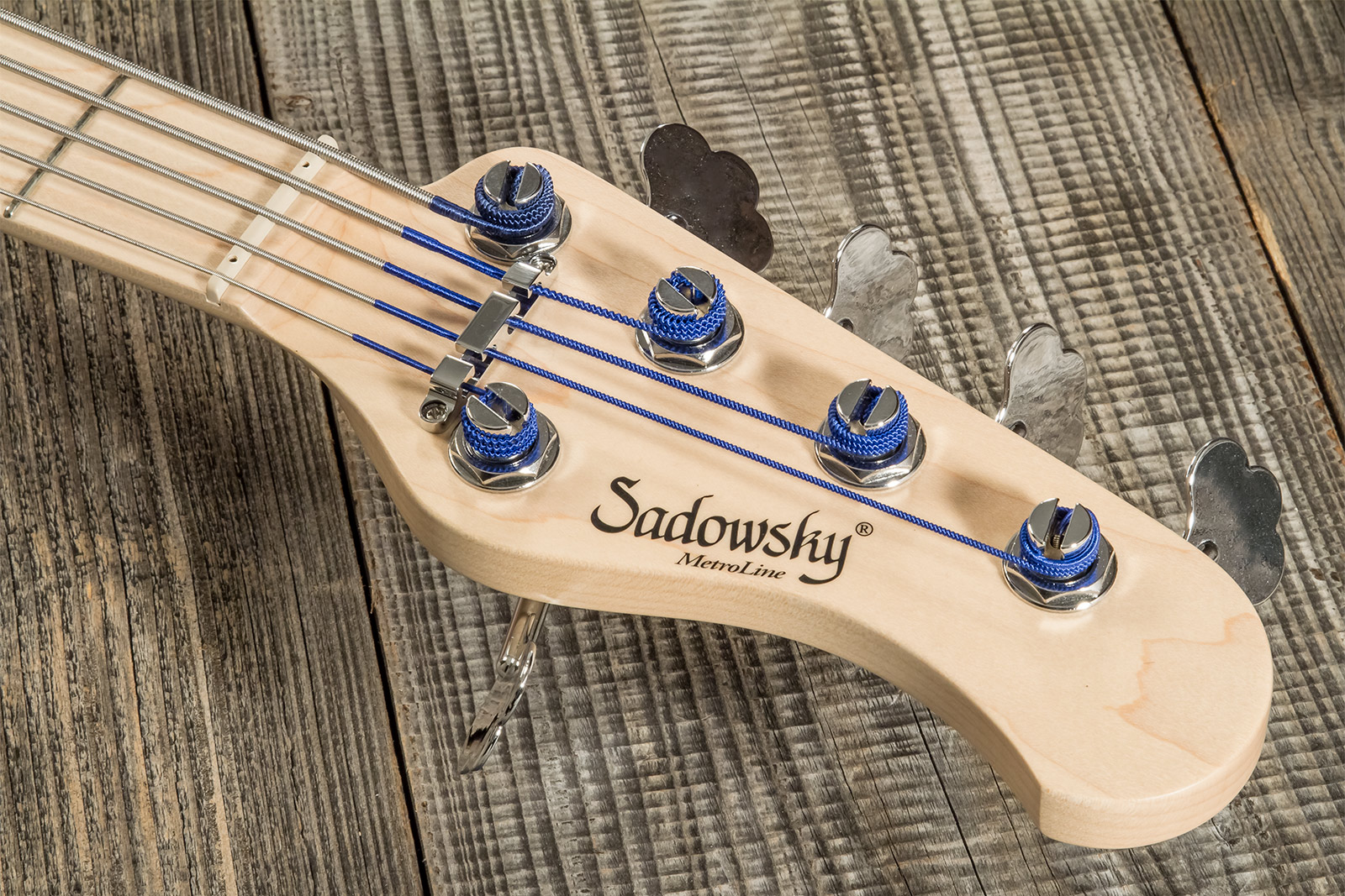 Sadowsky Single Cut Bass 24f Ash 5c Metroline All Active Mn - Satin Black Pearl - Solidbody E-bass - Variation 7