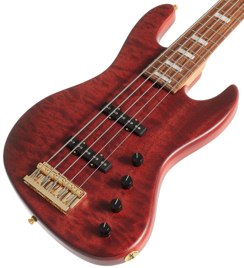 Sadowsky Standard Jj Bass 21 Fret 5c Metroline Ltd All Active Rw - Majestic Red Transparent Satin - Solidbody E-bass - Variation 2