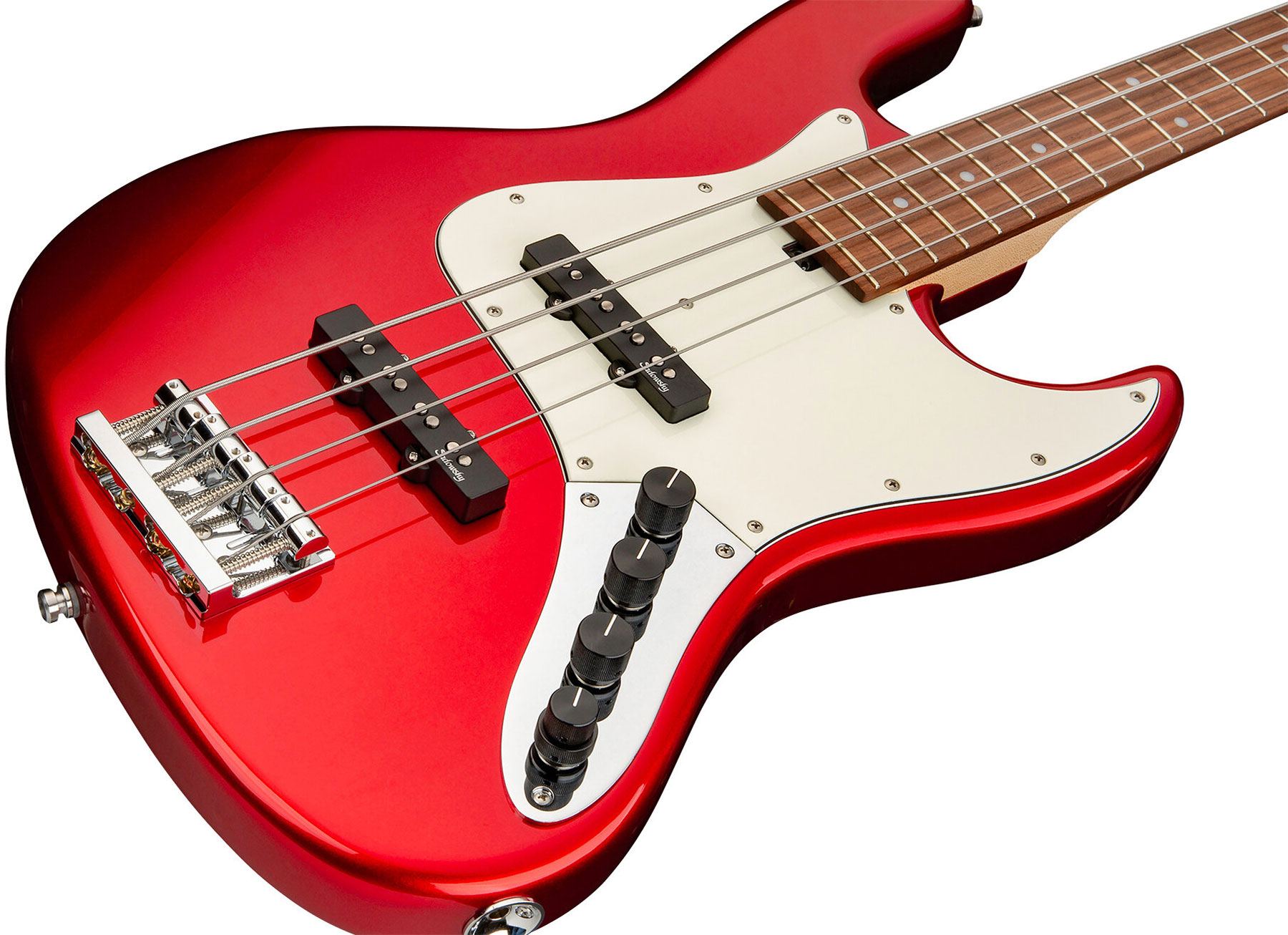 Sadowsky Vintage J/j Bass 21 Fret Alder 4c Metroline All Active Mor - Solid Candy Apple Red Metallic - Solidbody E-bass - Variation 2