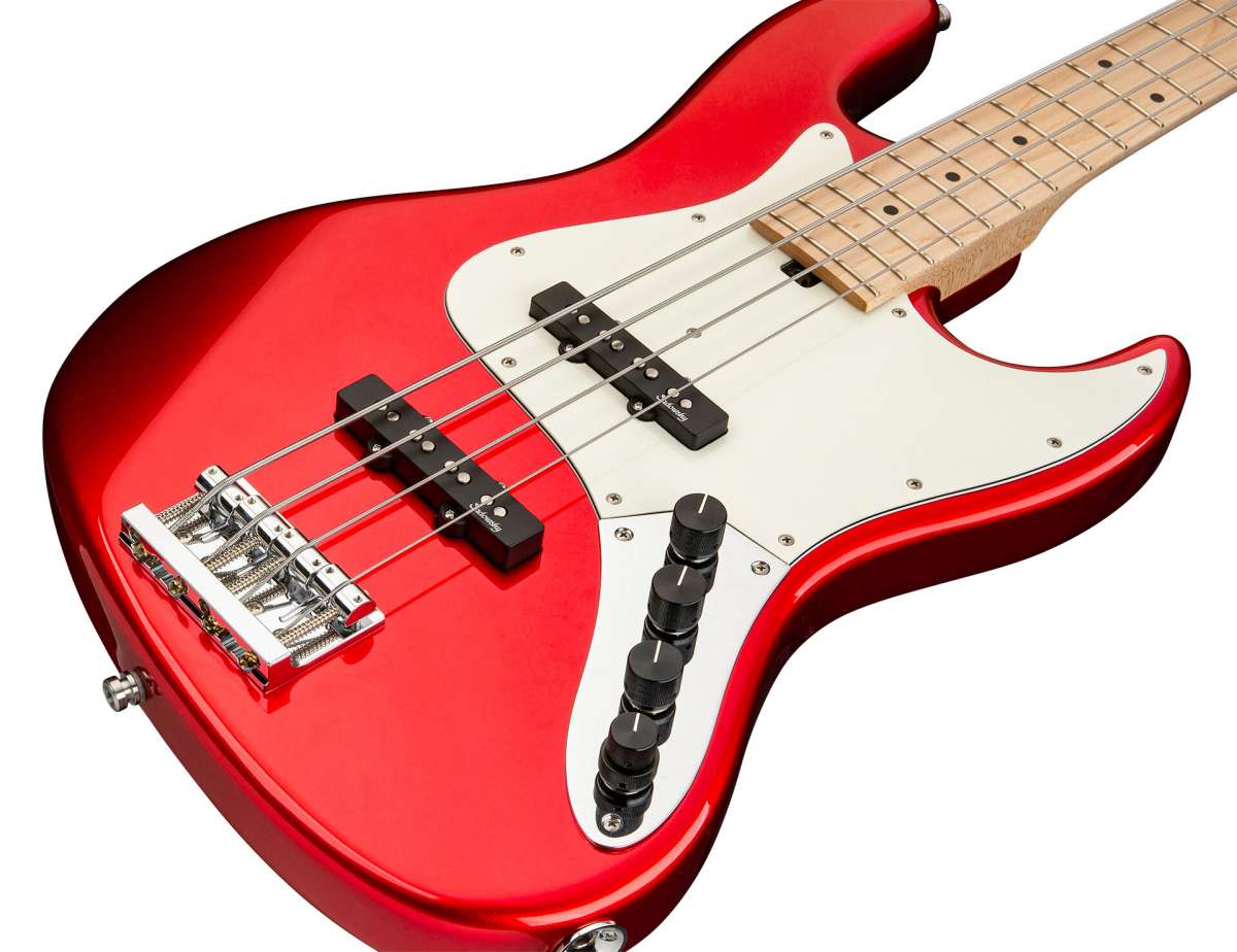 Sadowsky Vintage J/j Bass 21 Fret Ash 4c Metroline All Active Mn - Candy Apple Red - Solidbody E-bass - Variation 2