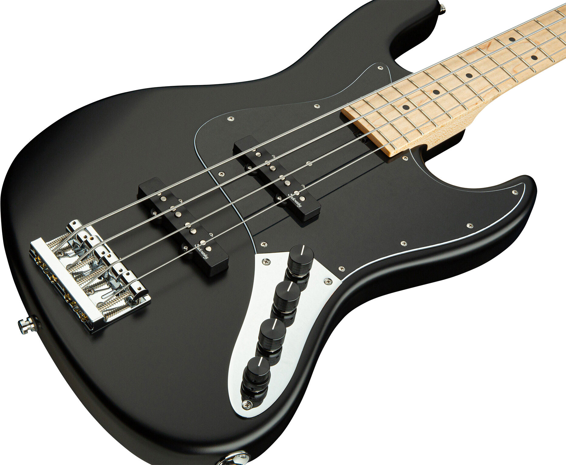 Sadowsky Vintage J/j Bass 21 Fret Ash 4c Metroline All Active Mn - Solid Black Satin - Solidbody E-bass - Variation 2
