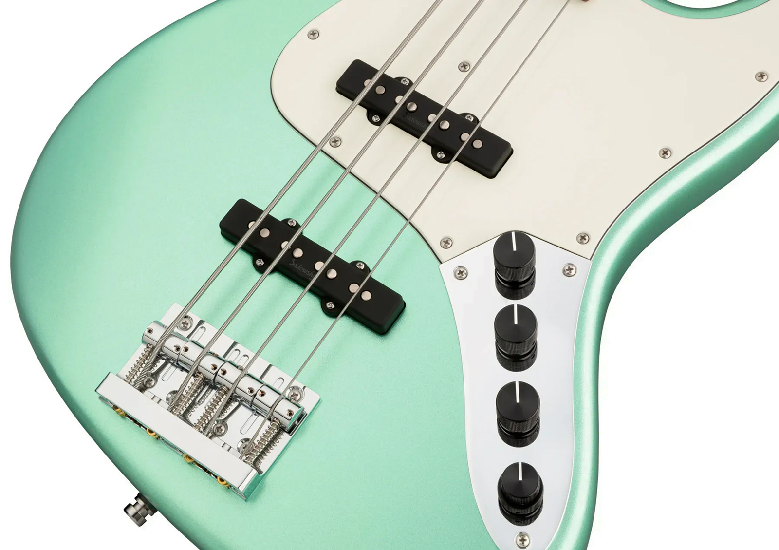 Sadowsky Vintage Jj Bass 21 Fret Alder 4c Metroline All Active Mor - Sage Green Metallic Satin - Solidbody E-bass - Variation 3