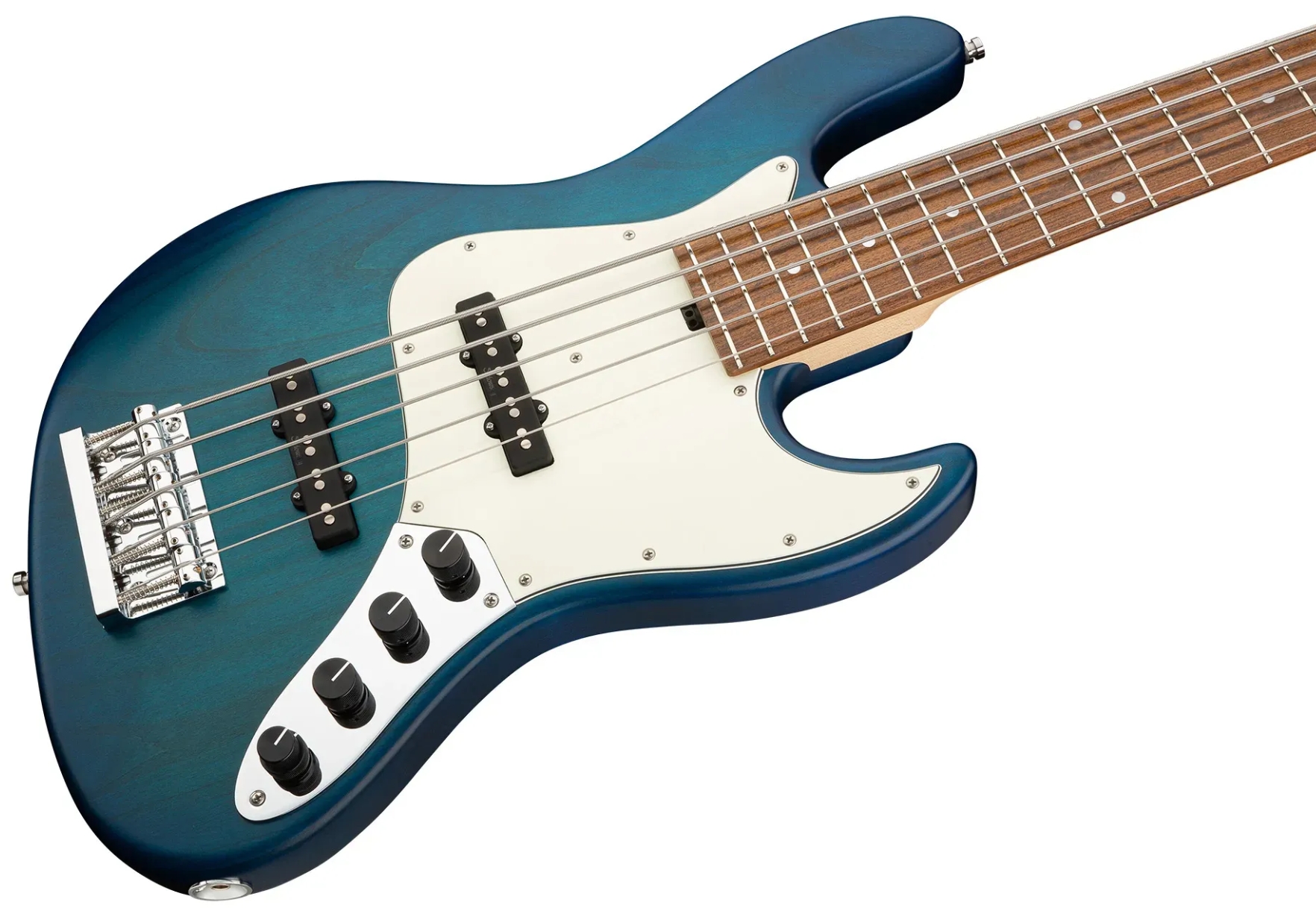 Sadowsky Vintage Jj Bass 21 Fret Alder 5c Metroline All Active Mor - Bora Blue Burst Transparent Satin - Solidbody E-bass - Variation 2