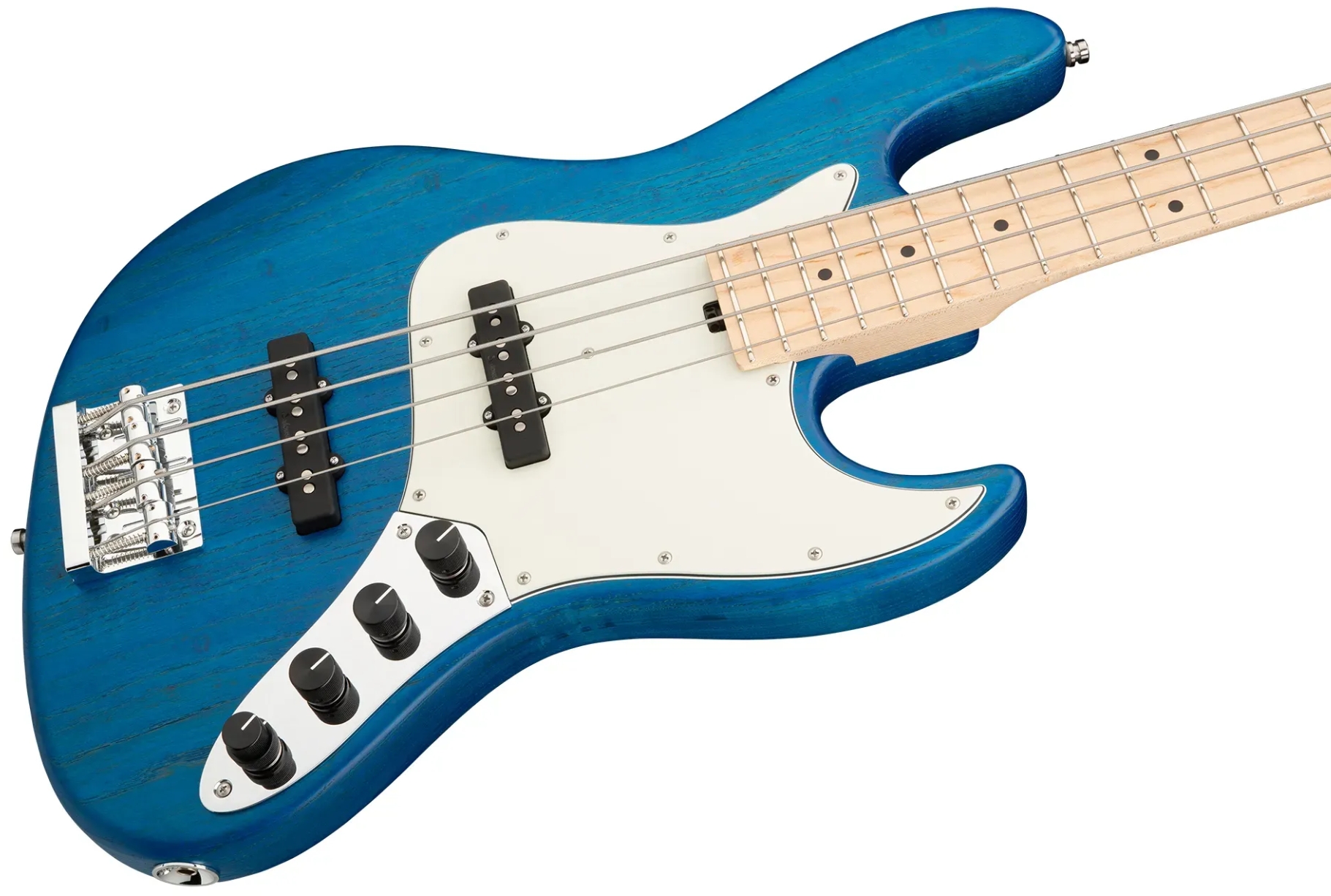 Sadowsky Vintage Jj Bass 21 Fret Ash 4c Metroline All Active Mn - Ocean Blue Transparent Satin - Solidbody E-bass - Variation 2