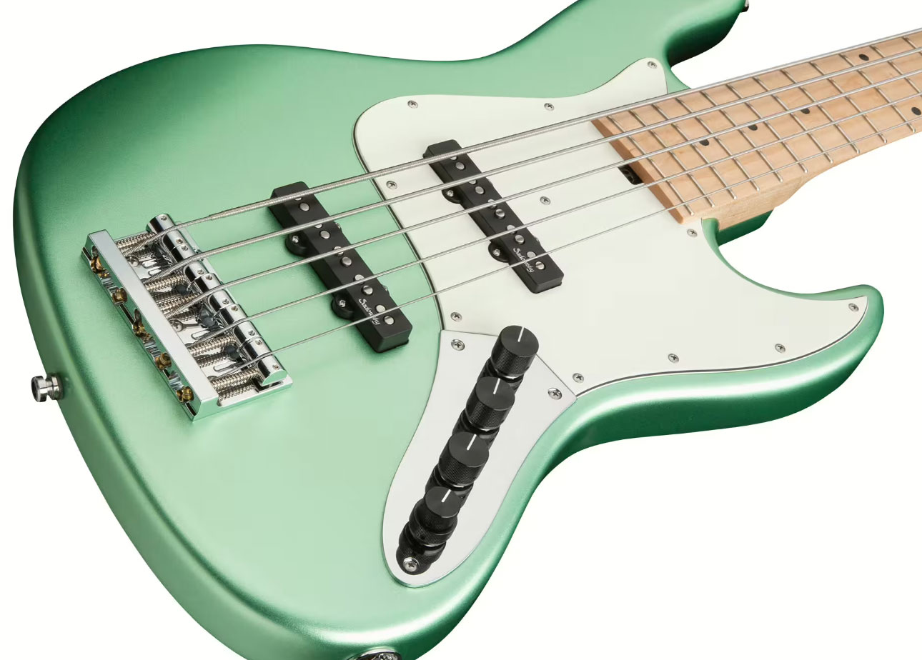 Sadowsky Vintage Jj Bass 21 Fret Ash 5c Metroline All Active Mn - Sage Green Metallic Satin - Solidbody E-bass - Variation 2