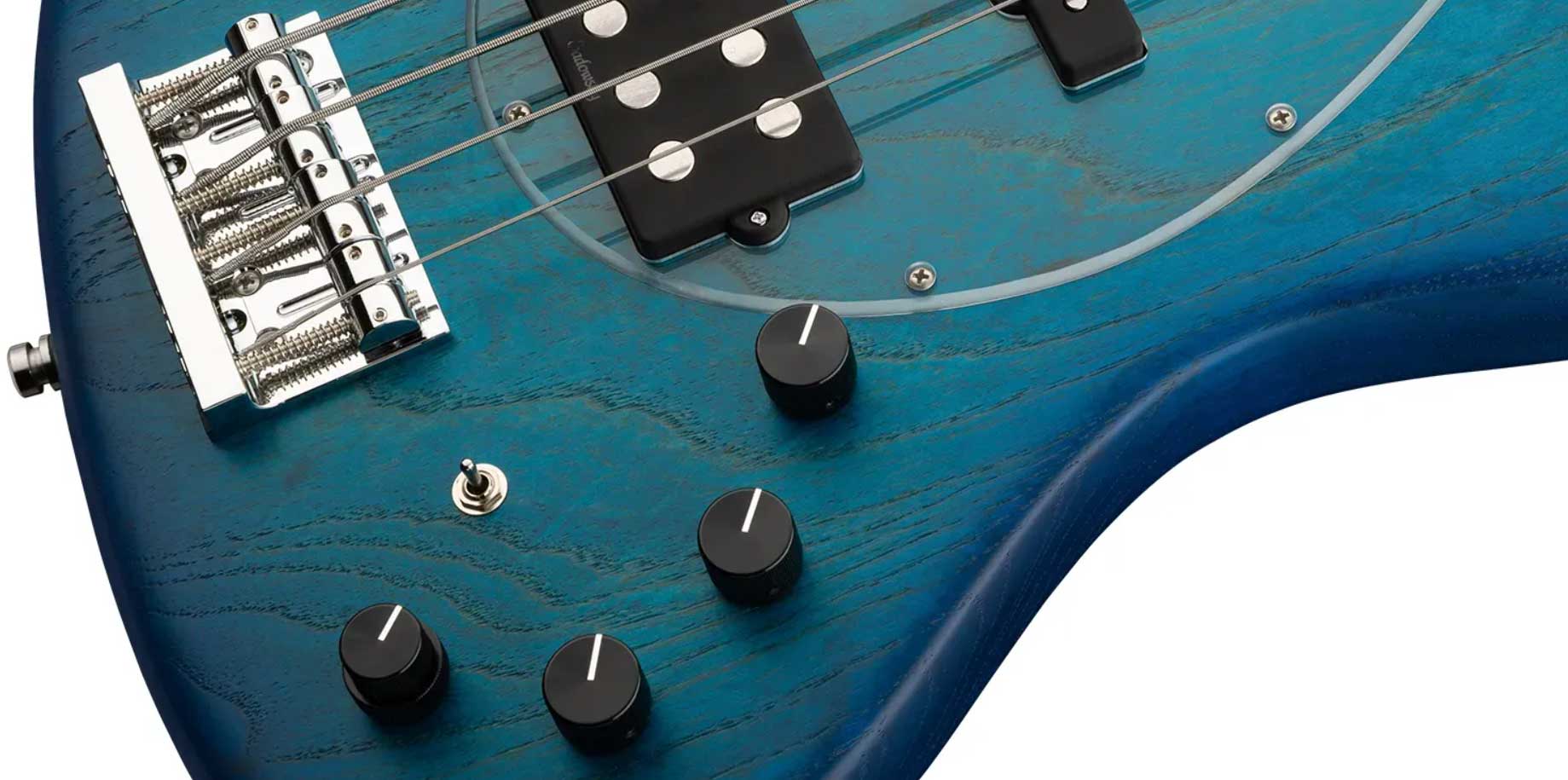 Sadowsky Vintage M/j Bass 21f Ash 4c Metroline All Active Mn - Bora Blue Burst Trans. Satin - Solidbody E-bass - Variation 3