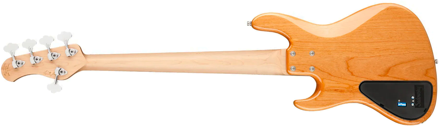 Sadowsky Will Lee 22-fret Alder 5c Metroline Signature All Active Mor - Natural Transparent - Solidbody E-bass - Variation 1