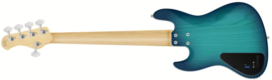 Sadowsky Will Lee 22-fret Ash 5c Metroline Signature All Active Mn - Bora Blue Burst Transparent Satin - Solidbody E-bass - Variation 1