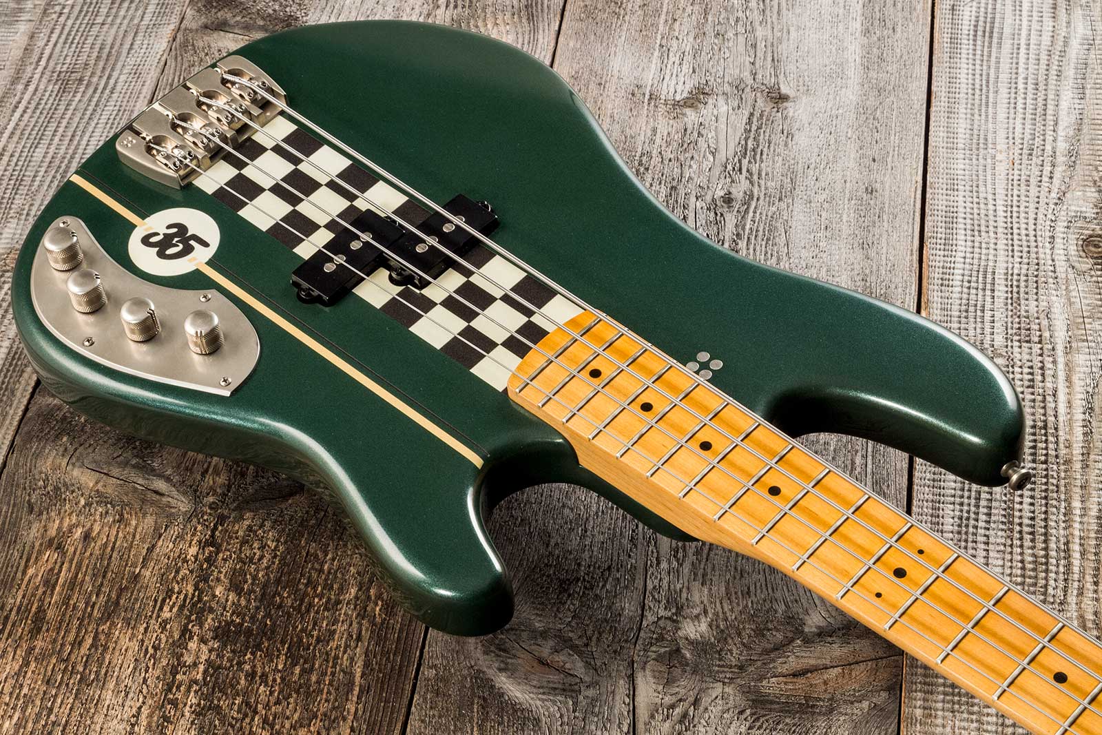 Sandberg California Ii Vs4 35th Anniversary Active Mn - Soft Aged British Racing Green - Solidbody E-bass - Variation 2