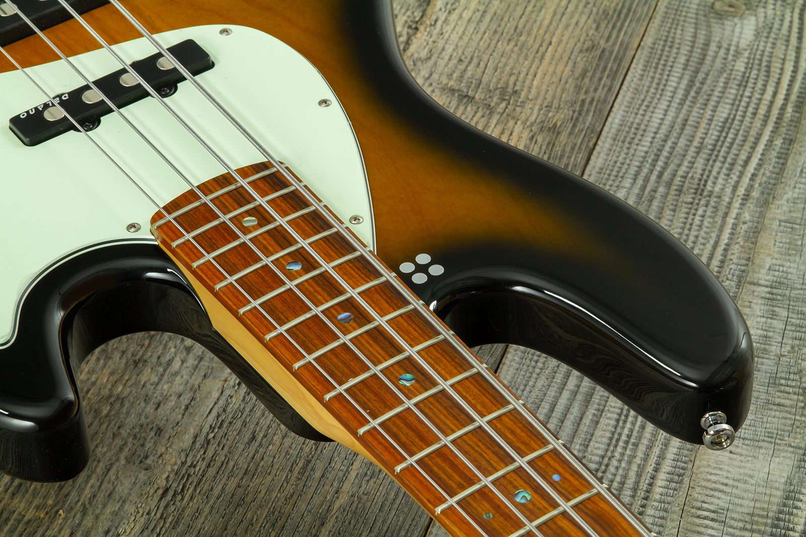 Sandberg California Tm4 Sl Abalone Dots Superlight 4c All Active Pf - Tobacco Sunburst - Solidbody E-bass - Variation 4