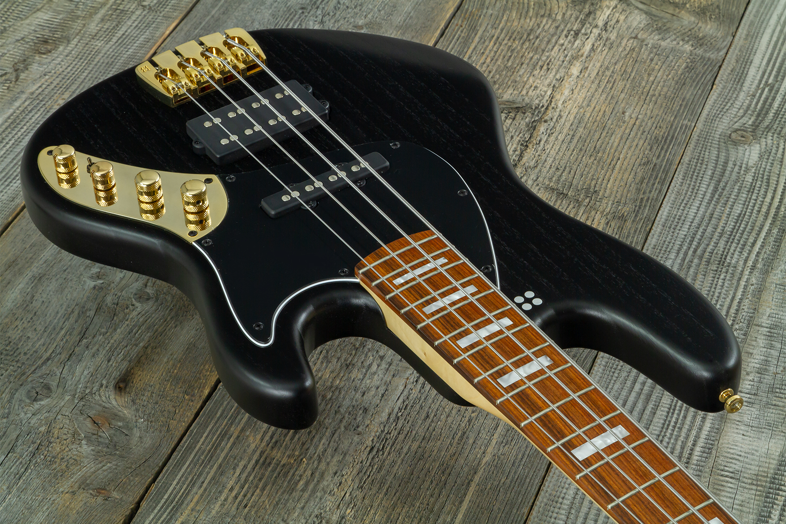 Sandberg California Tm4 Sl Superlight Gh 4c All Active Pf - Highgloss Black W. Matched Headstock - Solidbody E-bass - Variation 3