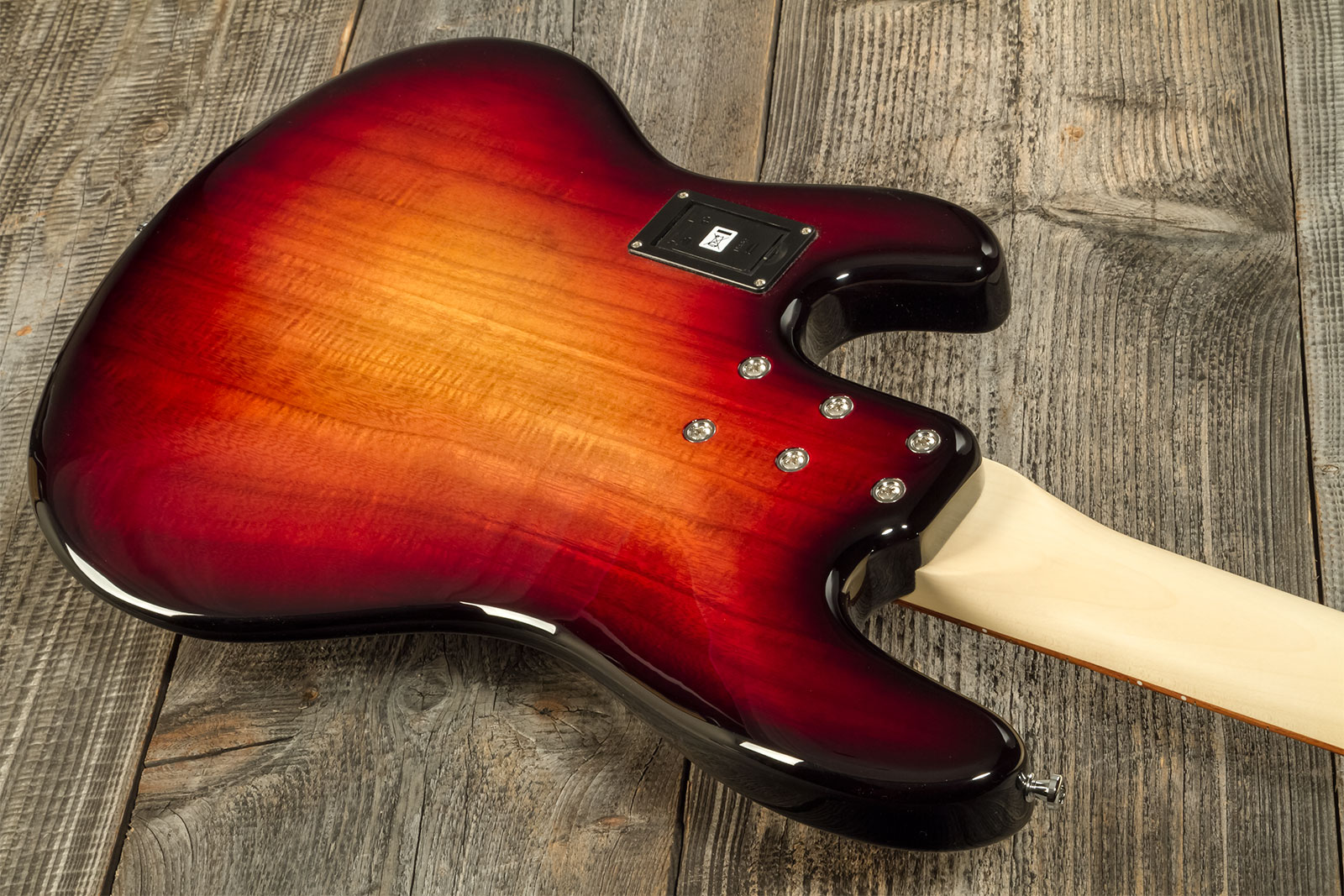 Sandberg California Tm4 Sl Superlight Ltd Active Pf - Ultra Soft Aged 3-tone Sunburst Gloss - Solidbody E-bass - Variation 5