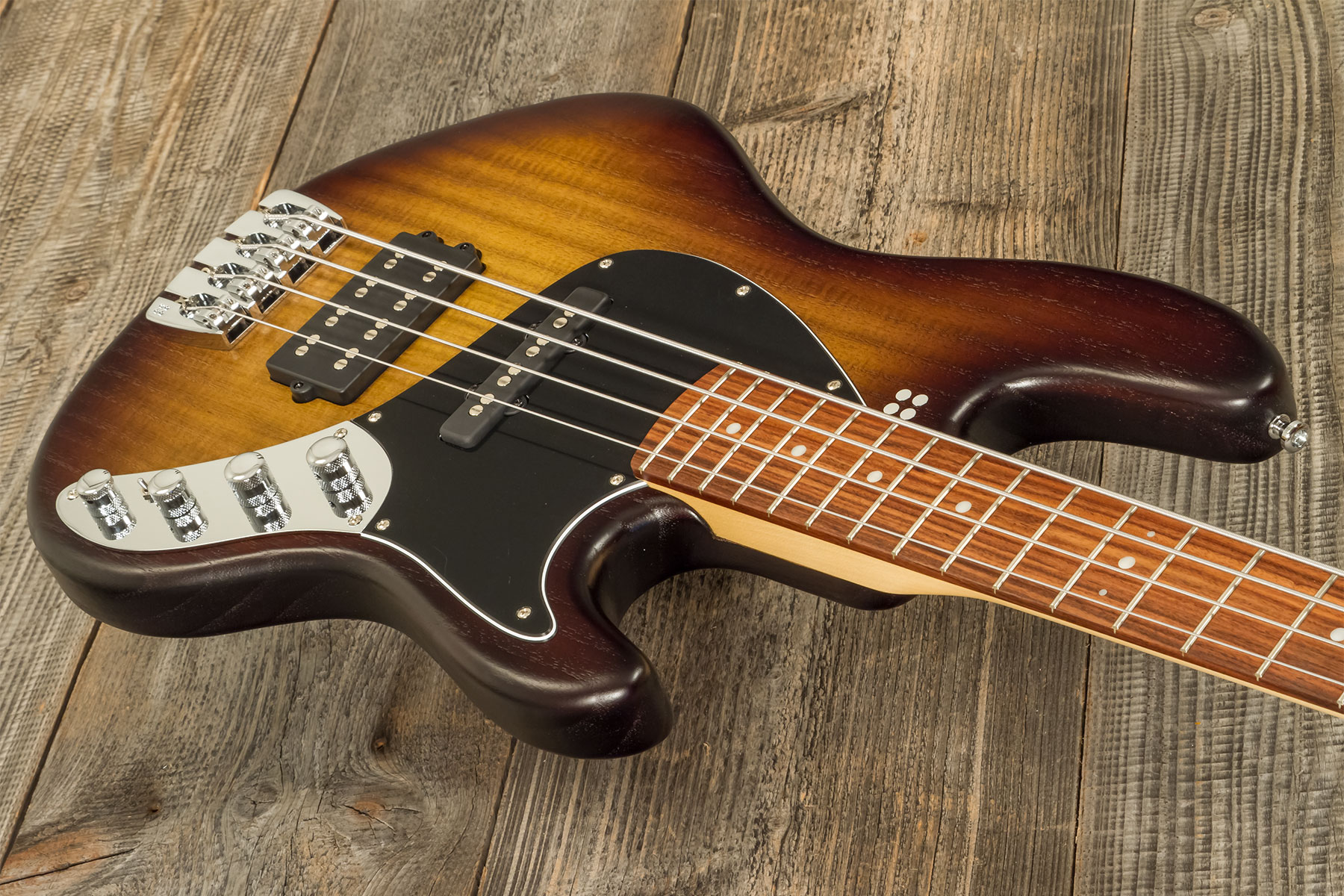 Sandberg California Tm4 Sl Superlight White Dots All Active Pf - Tobacco Sunburst Matt - Solidbody E-bass - Variation 2
