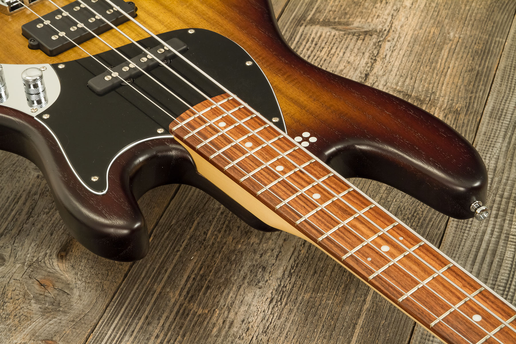 Sandberg California Tm4 Sl Superlight White Dots All Active Pf - Tobacco Sunburst Matt - Solidbody E-bass - Variation 4