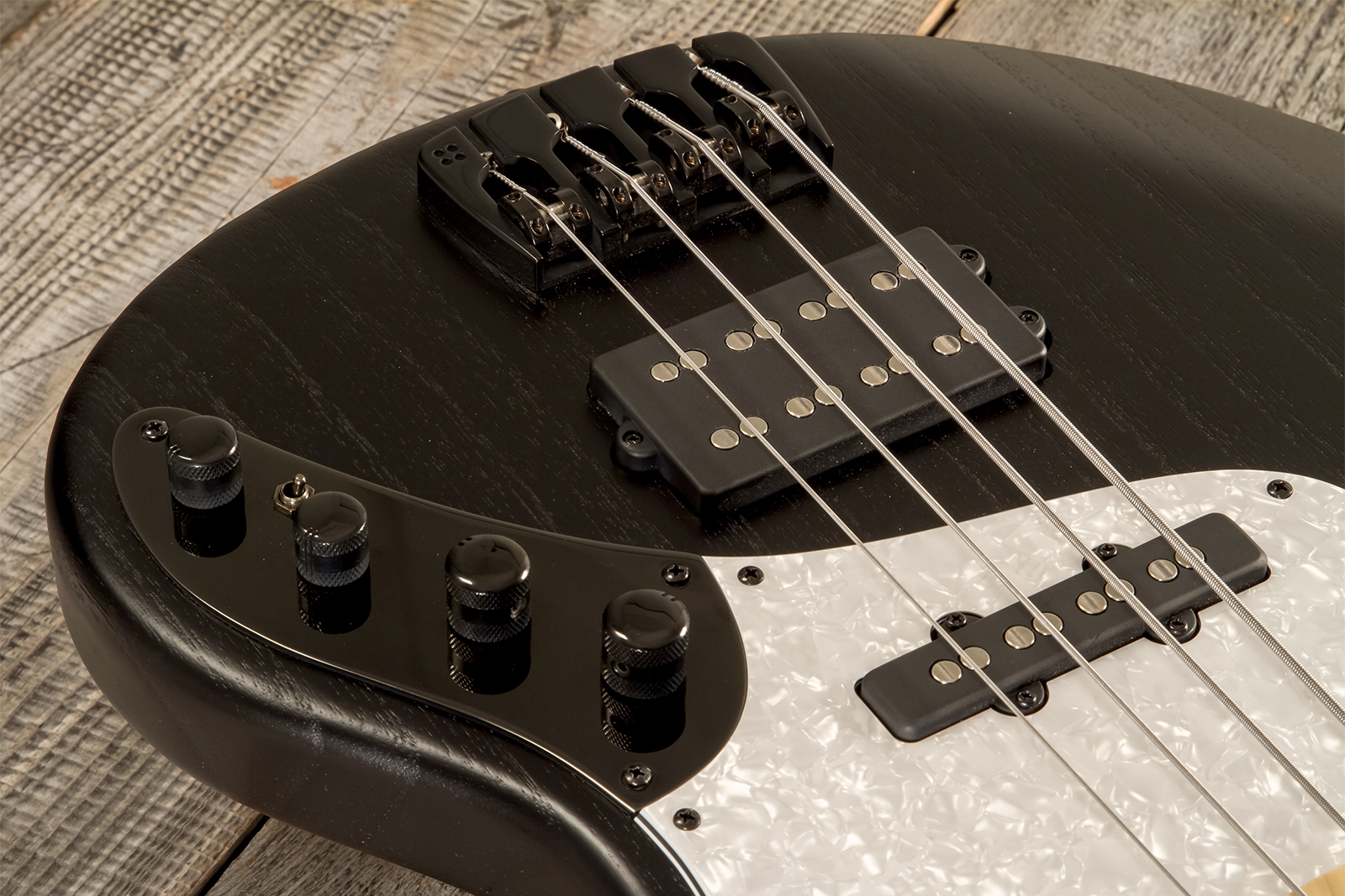 Sandberg California Tm4 Superlight Black Blocks 4c All Active Mn - Matt Black - Solidbody E-bass - Variation 3
