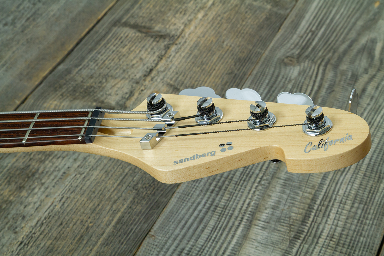 Sandberg California Vm4 Abalone Dots All 4c Active Rw - Highgloss Black - Solidbody E-bass - Variation 9
