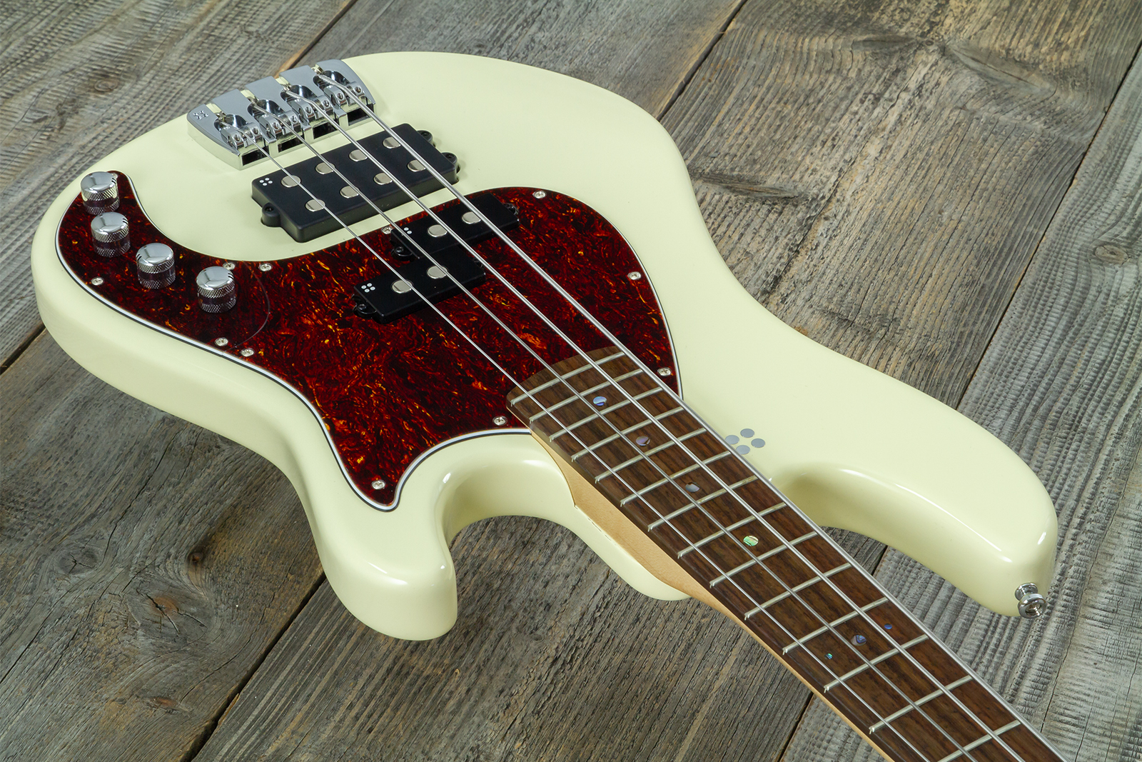 Sandberg California Vm4 Abalone Dots All 4c Active Rw - Highgloss Creme - Solidbody E-bass - Variation 11