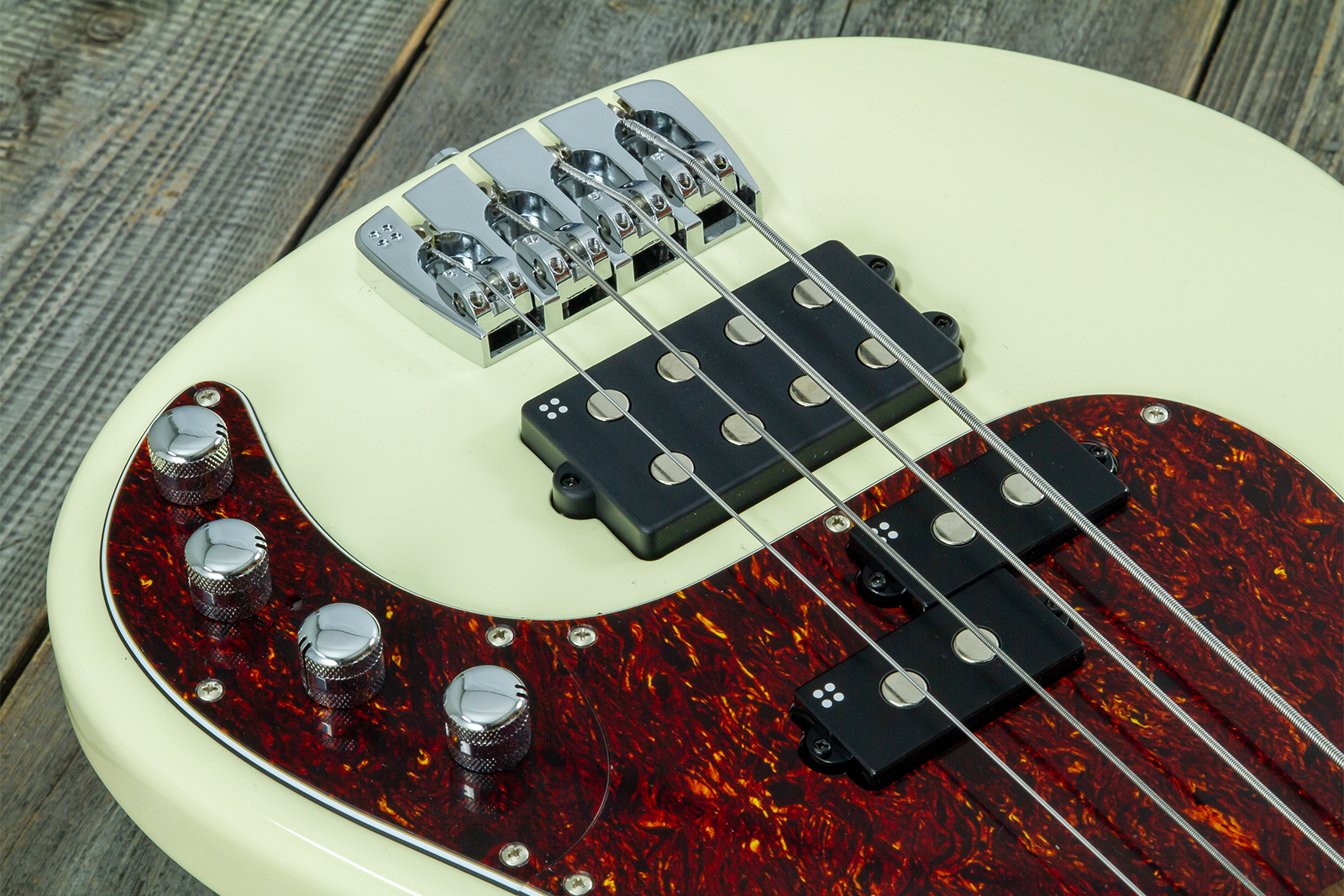 Sandberg California Vm4 Abalone Dots All 4c Active Rw - Highgloss Creme - Solidbody E-bass - Variation 12