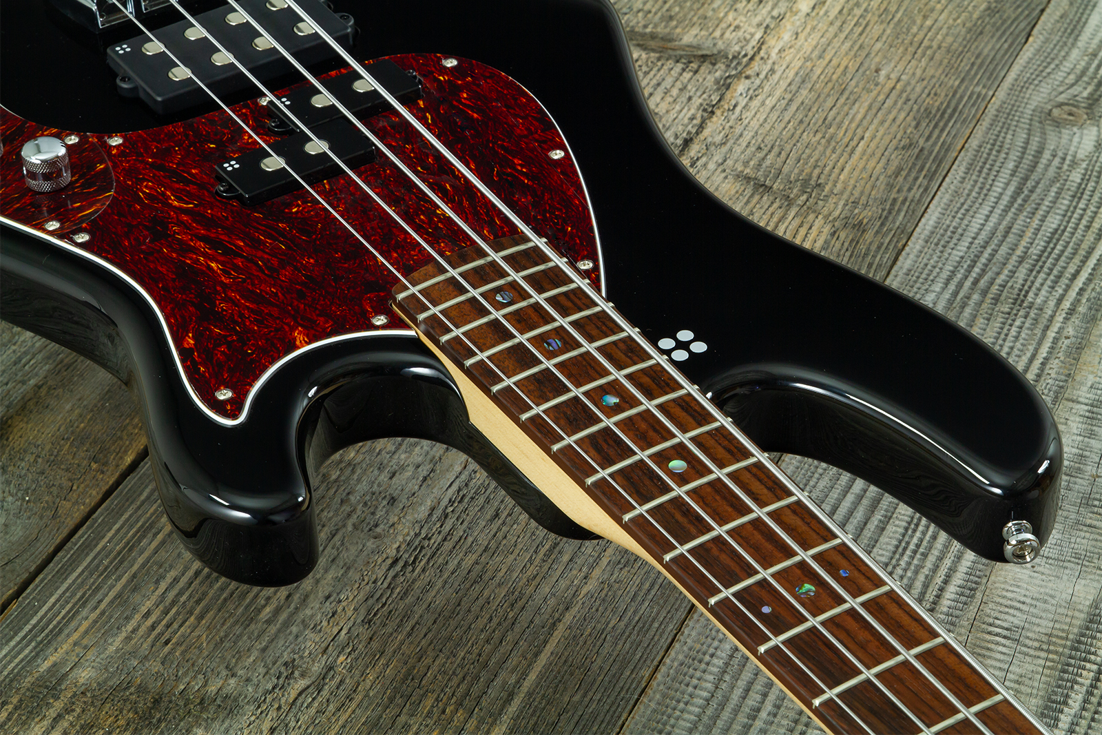 Sandberg California Vm4 Abalone Dots All 4c Active Rw - Highgloss Black - Solidbody E-bass - Variation 7