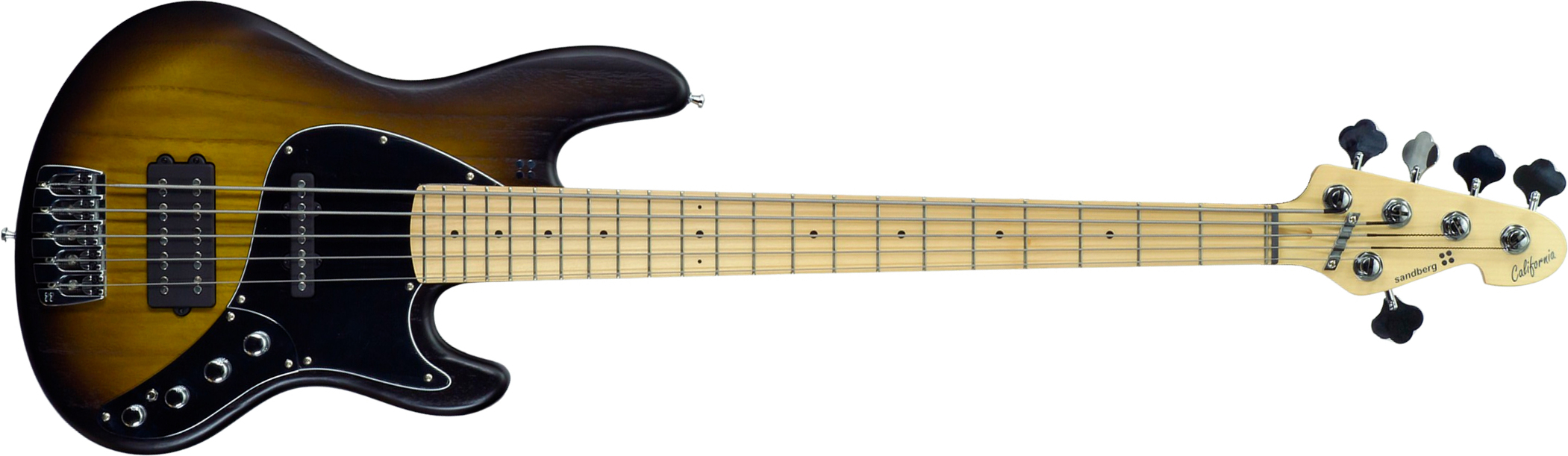 Sandberg California Tm Sl Superlight 5c All Active Mn #50318 - Matt Tobacco Sunburst - Solidbody E-bass - Main picture