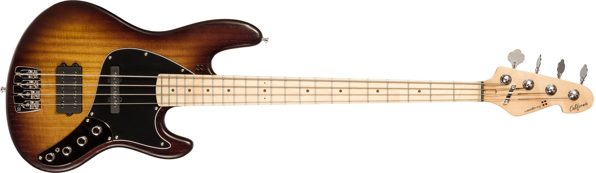 Sandberg California Tm4 Sl Superlight Black Dots 4c All Active Mn - Tobacco Sunburst - Solidbody E-bass - Main picture