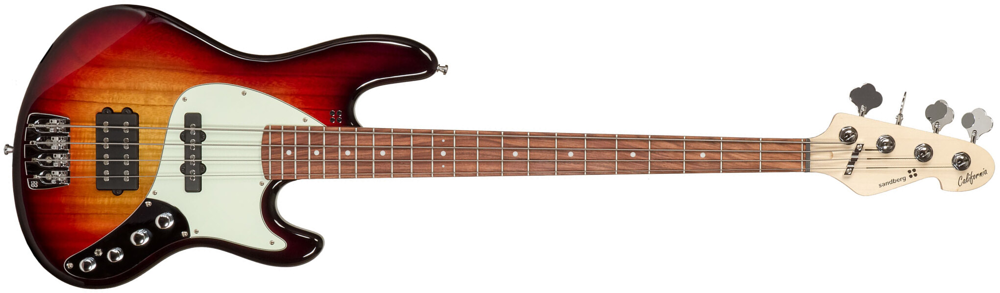 Sandberg California Tm4 Sl Superlight Ltd Active Pf - Ultra Soft Aged 3-tone Sunburst Gloss - Solidbody E-bass - Main picture