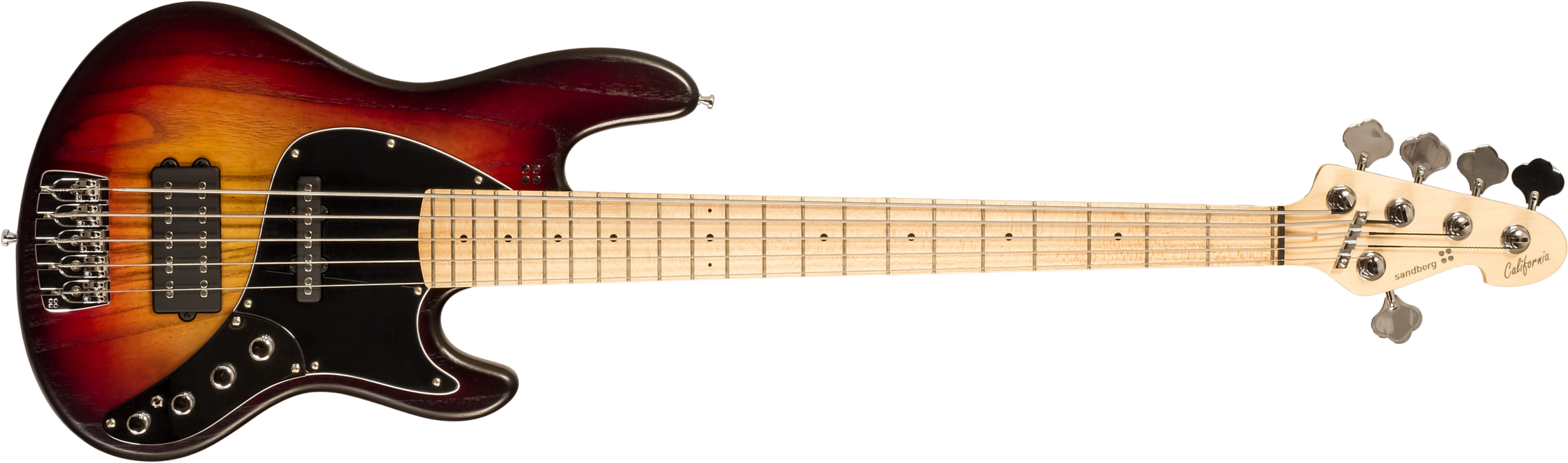 Sandberg California Tm5 Sl Superlight 5c All Active Mn - 3-tone Sunburst - Solidbody E-bass - Main picture