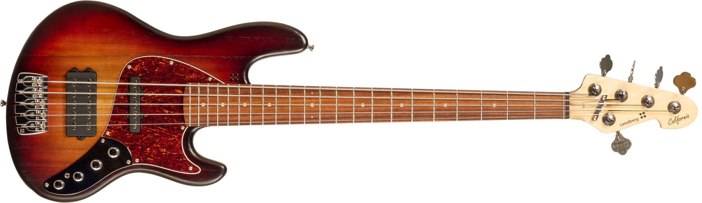 Sandberg California Tm5 Sl Superlight 5c All Active Pf #45195 - 3-tone Sunburst - Solidbody E-bass - Main picture