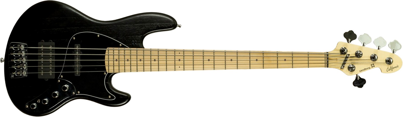 Sandberg California Tm5 Sl Superlight Black Dots Black Pckd 5c All Active Mn - Black Matt - Solidbody E-bass - Main picture