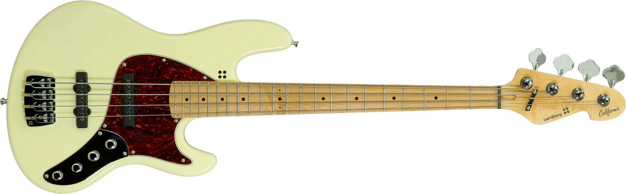 Sandberg California Tt Short Scale Active Mn - Highgloss Creme - Solidbody E-bass - Main picture