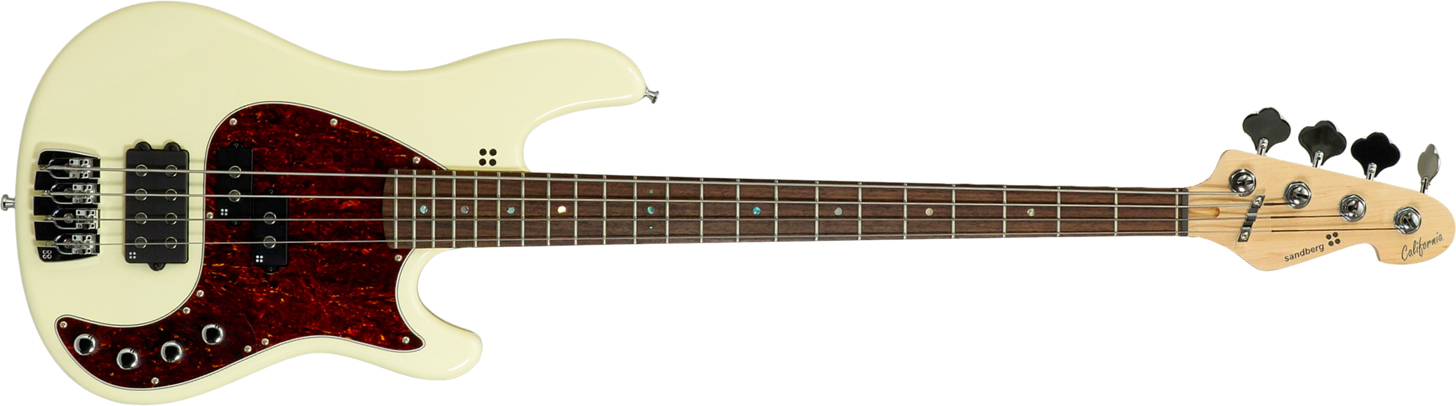 Sandberg California Vm4 Abalone Dots All 4c Active Rw - Highgloss Creme - Solidbody E-bass - Main picture