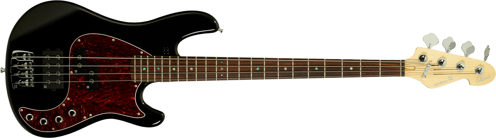 Sandberg California Vm4 Abalone Dots All 4c Active Rw - Highgloss Black - Solidbody E-bass - Main picture