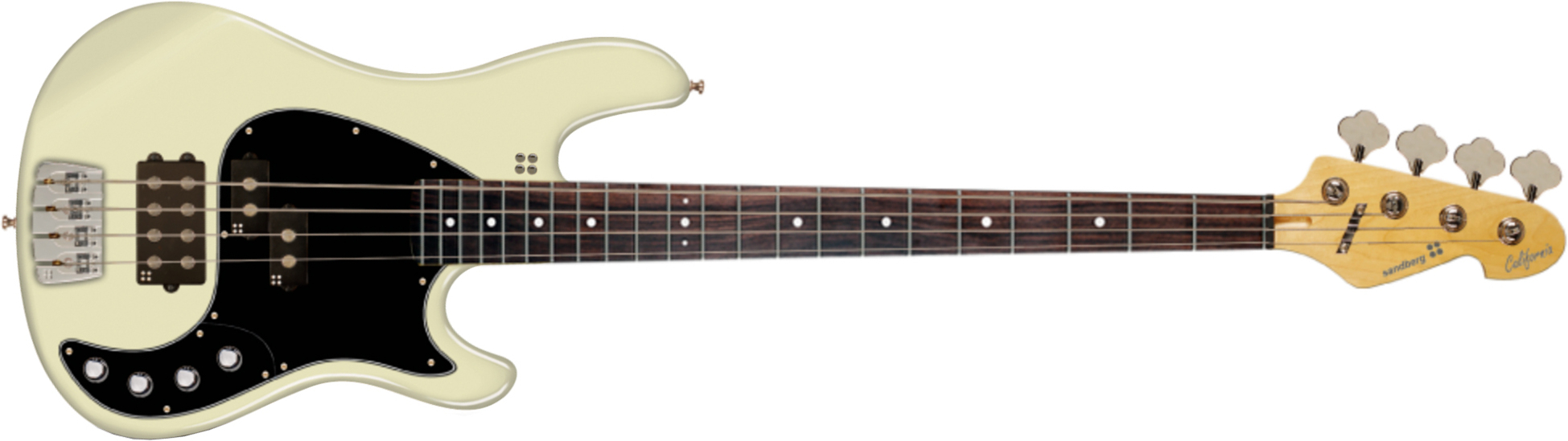 Sandberg California Vm4 White Dots All 4c Active Rw - Highgloss Creme - Solidbody E-bass - Main picture