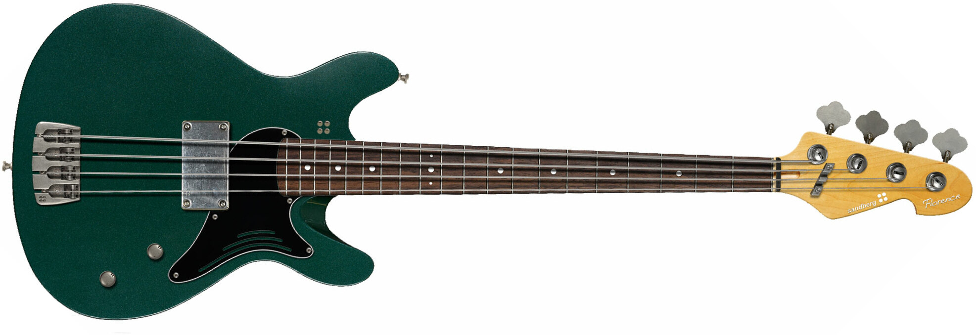 Sandberg Florence Bass 4c Rw - Soft Aged British Green - Solidbody E-bass - Main picture