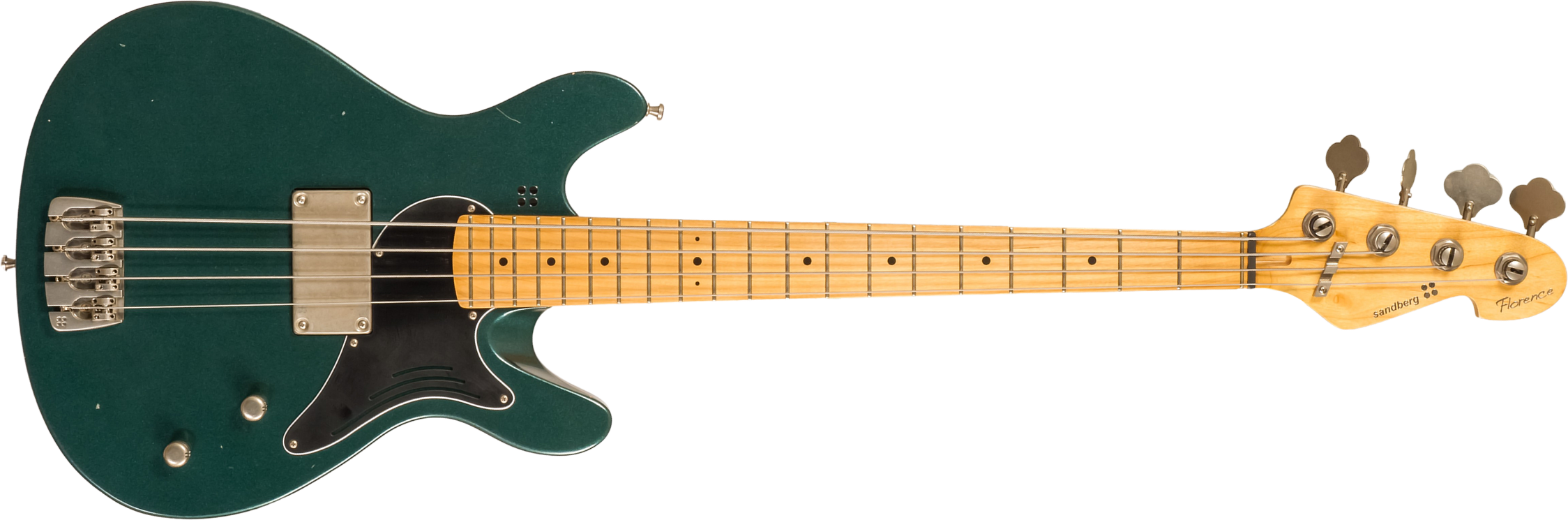 Sandberg Florence Bass 4c Shsc Mn - Soft Aged British Green - Solidbody E-bass - Main picture