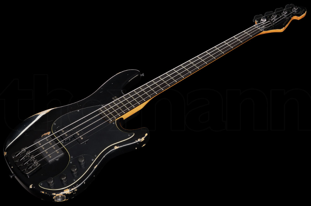 Sandberg Oliver Riedel California Vm4 Signature All Active Eb - Black Hardcore Aged - Solidbody E-bass - Variation 1