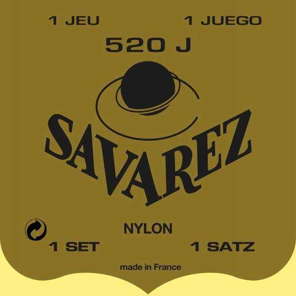 Savarez Jeu De 6 Cordes Classic 520j Savarez Nylon Jaune Tension Tres Forte - Konzertgitarre Saiten - Main picture