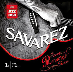Westerngitarre saiten Savarez A140L Phosphore Bronze 12-16-24-32-42-50 - Saitensätze 