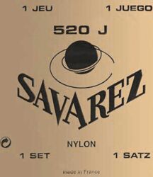 Konzertgitarre saiten Savarez Classic 520J Savarez Nylon Jaune Tension Tres Forte - Saitensätze 