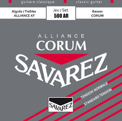 Konzertgitarre saiten Savarez Classic (6)  500AR corum alliance red - tension normale - Saitensätze 