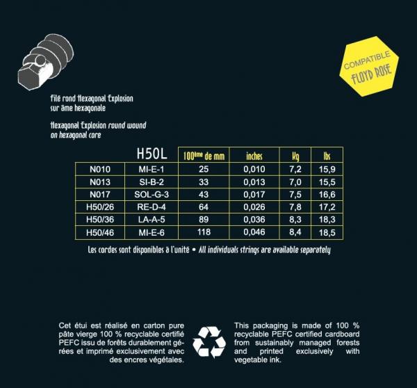 Savarez H50l Hexagonal Explosion 10-46 - E-Gitarren Saiten - Variation 1