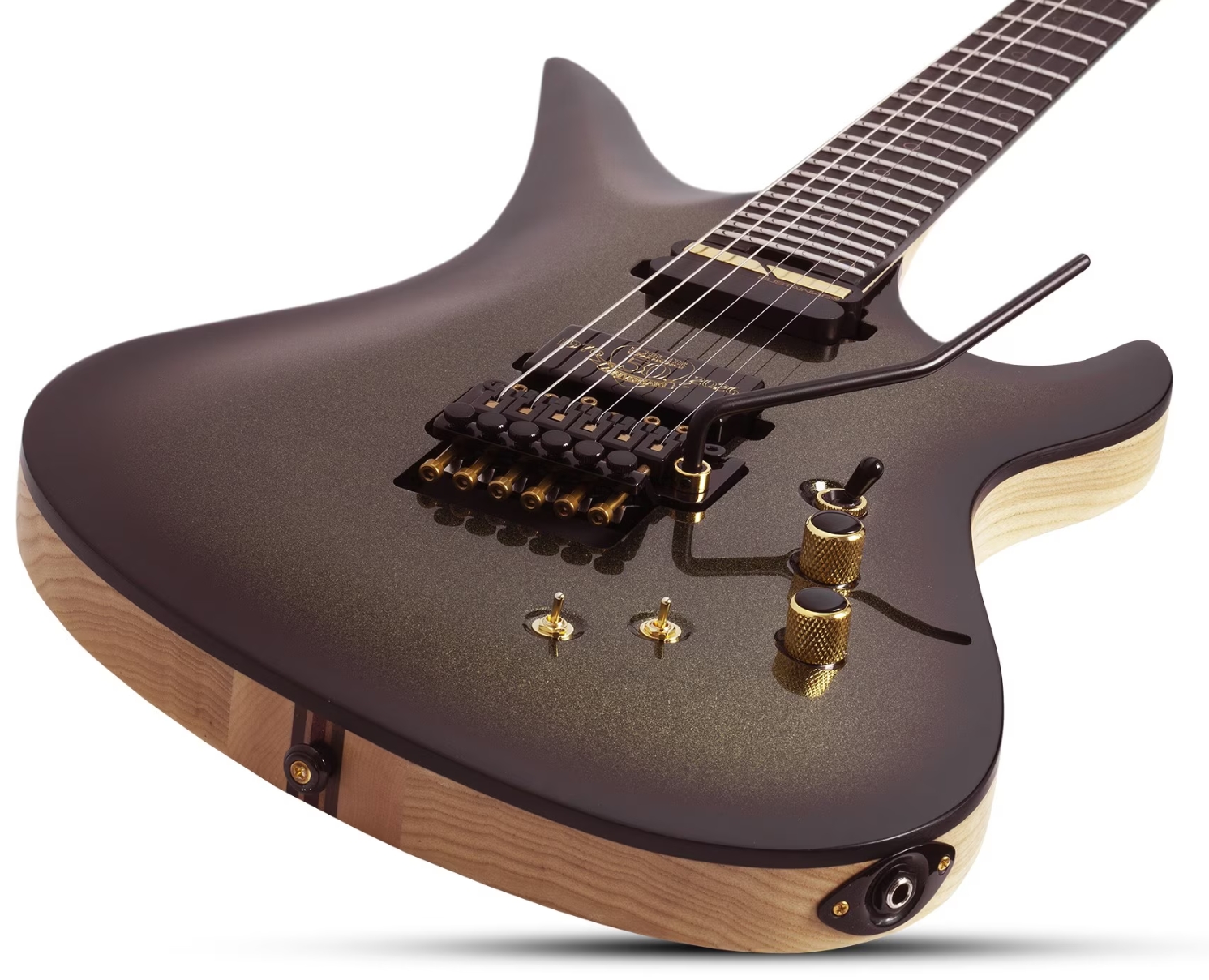 Schecter Avenger Fr-s 50th Ann. Lh Gaucher 2h Sustainiac Fr Eb - 50th Gold Burst - E-Gitarre aus Metall - Variation 2