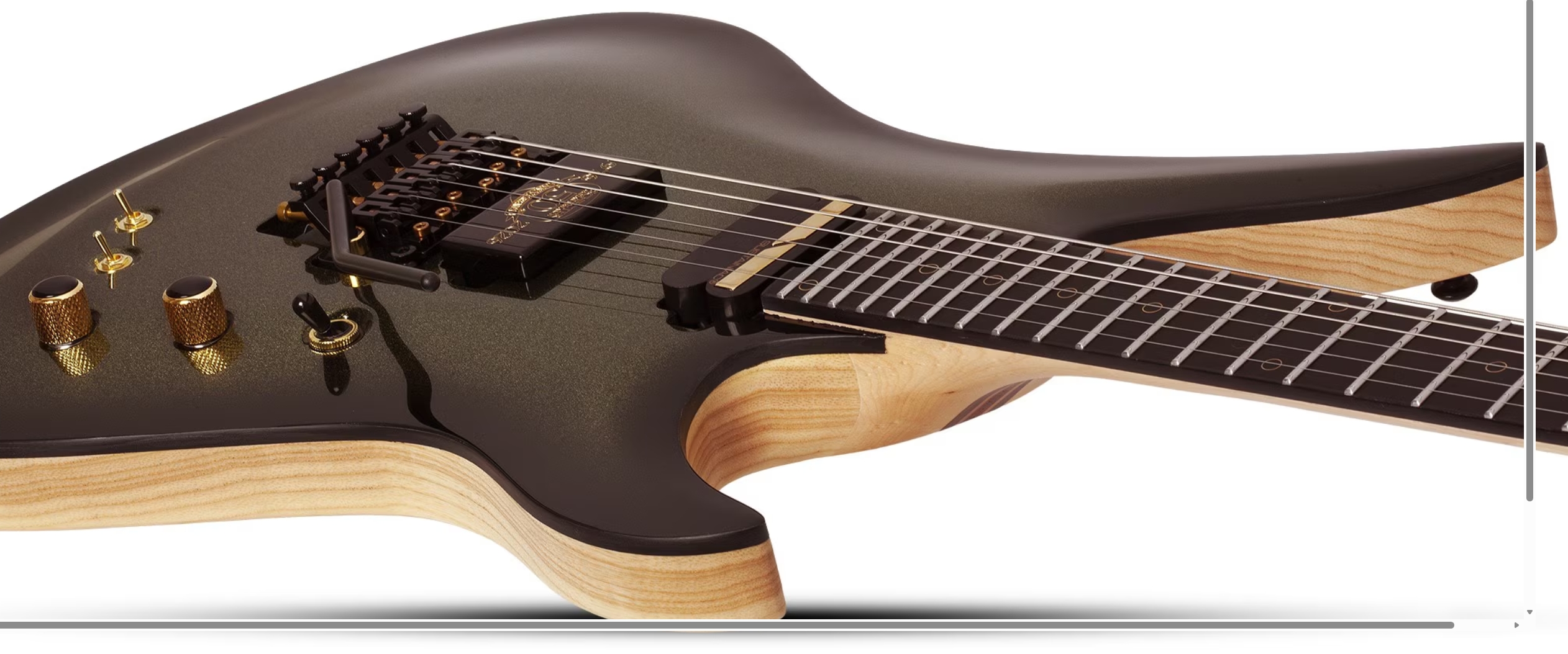 Schecter Avenger Fr-s 50th Ann. Lh Gaucher 2h Sustainiac Fr Eb - 50th Gold Burst - E-Gitarre aus Metall - Variation 3