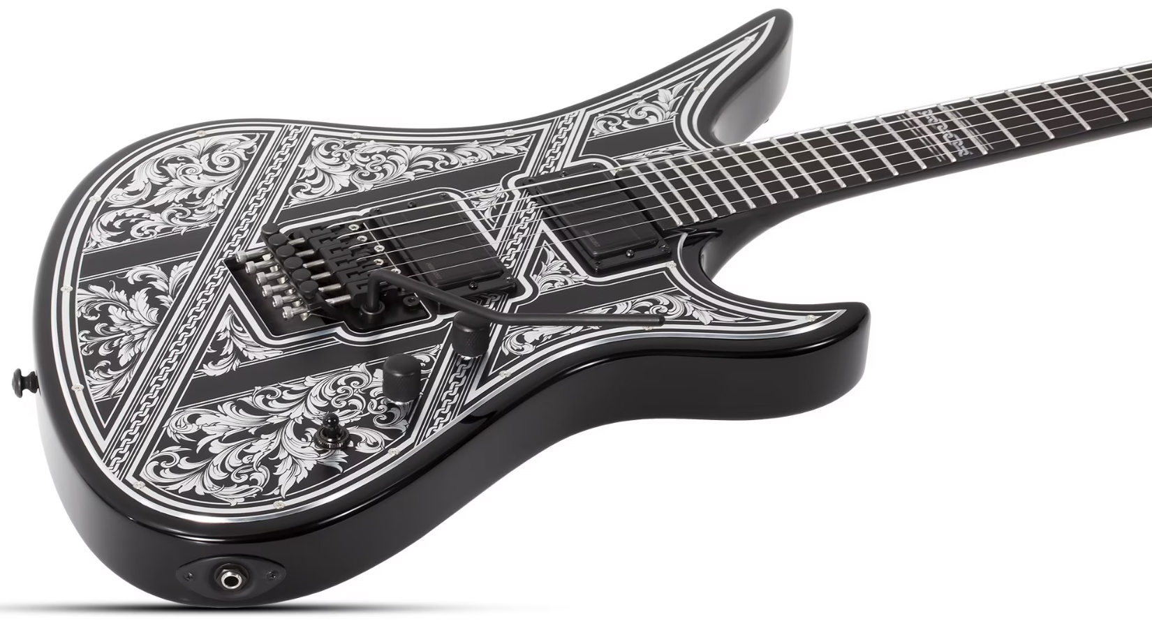 Schecter Avenger Pryzm Palladium 2h Fishman Fluence Modern Fr Eb - Gloss Black - 7-saitige E-Gitarre - Variation 1