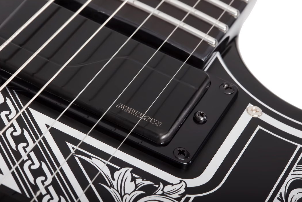 Schecter Avenger Pryzm Palladium 2h Fishman Fluence Modern Fr Eb - Gloss Black - 7-saitige E-Gitarre - Variation 3