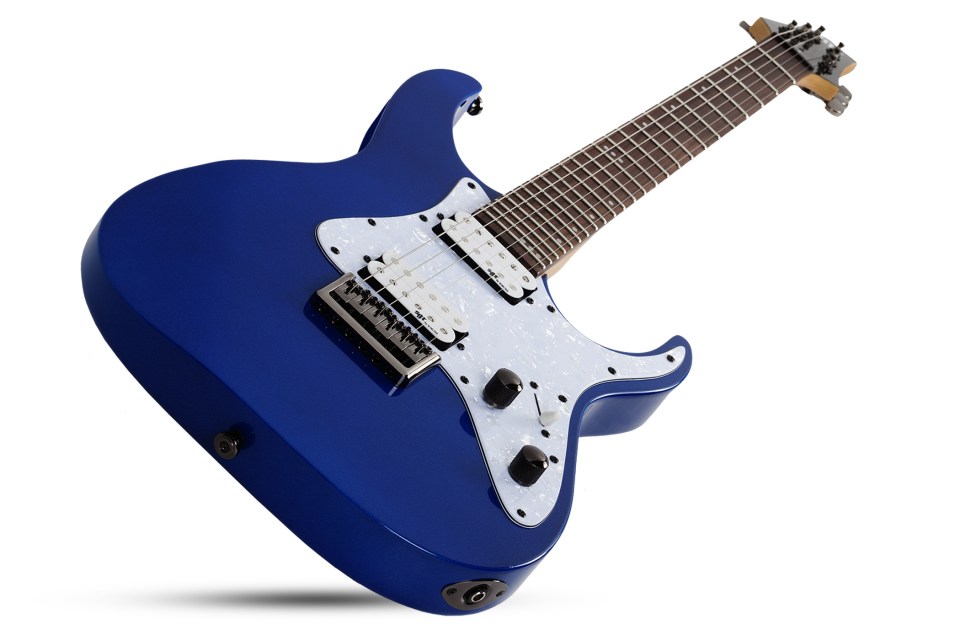 Schecter Banshee 6 Sgr 2h Ht Rw - Electric Blue - E-Gitarre in Str-Form - Variation 1