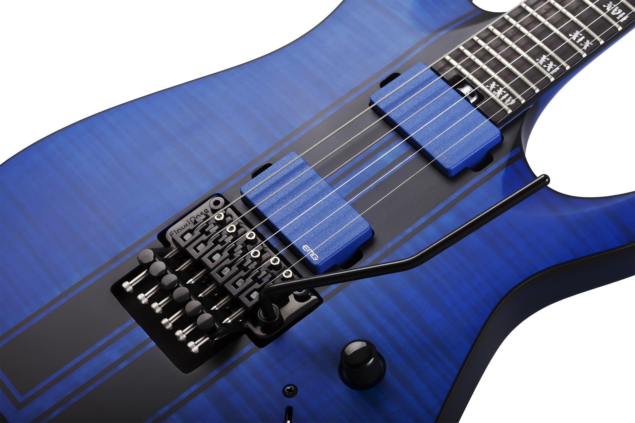 Schecter Banshee Gt Fr 2h Emg Eb - Satin Trans Blue - E-Gitarre in Str-Form - Variation 5