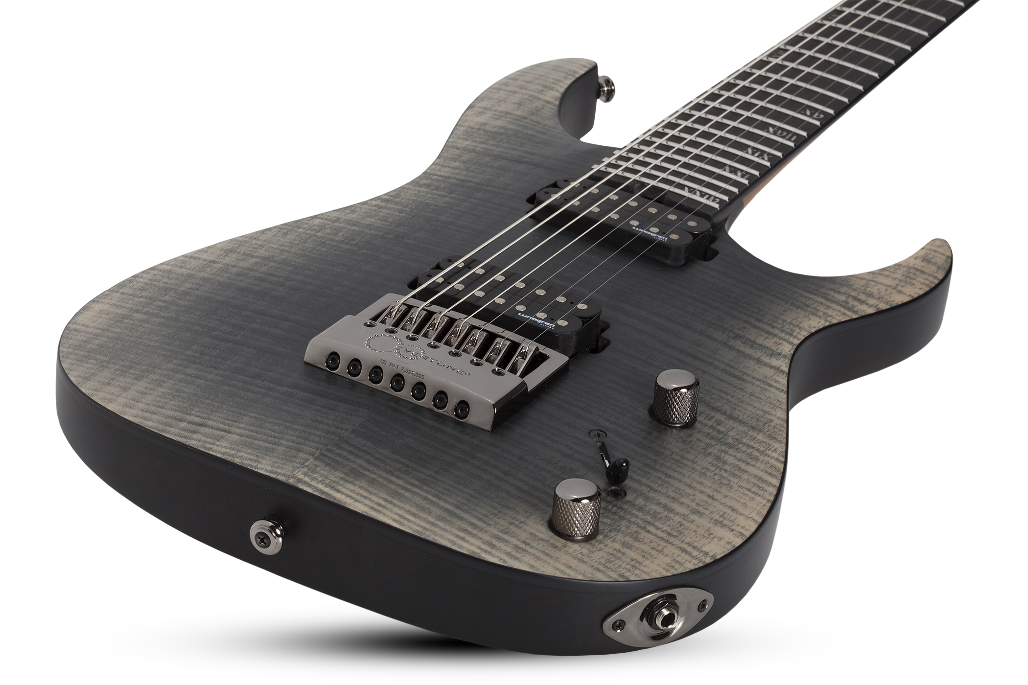 Schecter Banshee Mach-7 Evertune 7c 2h Lundgren Ht Eb - Fallout Burst - 7-saitige E-Gitarre - Variation 1