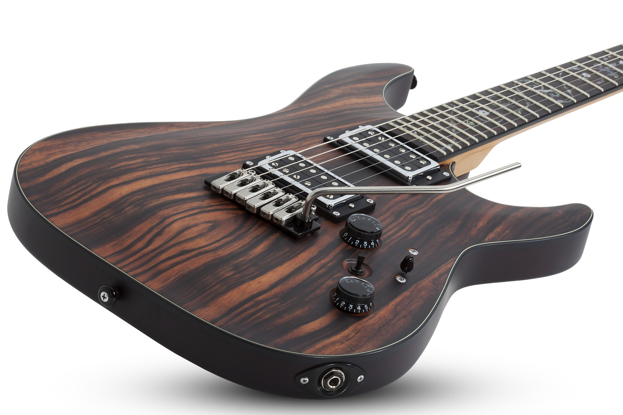 Schecter C-1 Exotic Ebony 2h Trem Eb - Natural Satin - E-Gitarre in Str-Form - Variation 1